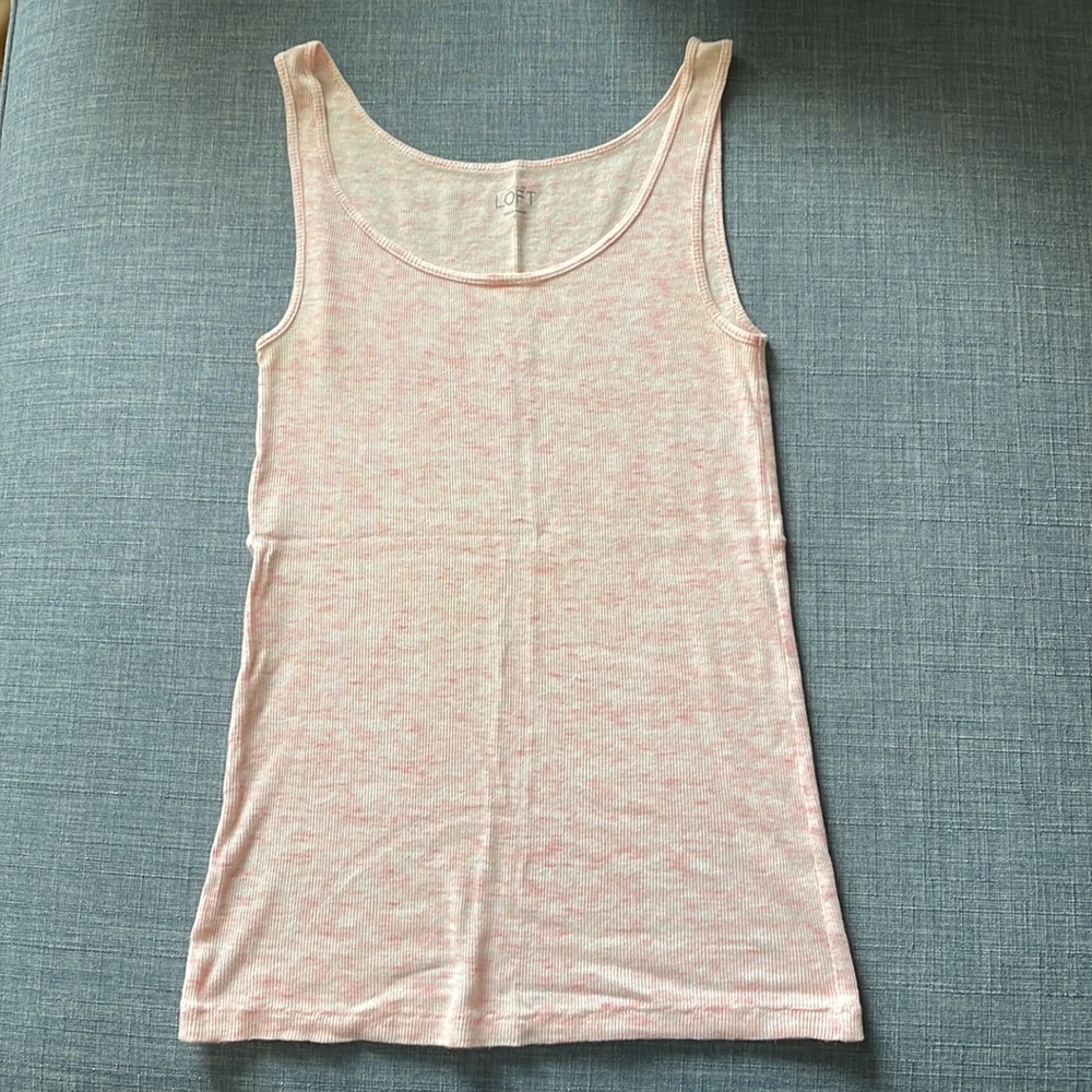LOFT Heather Pink Tank Top